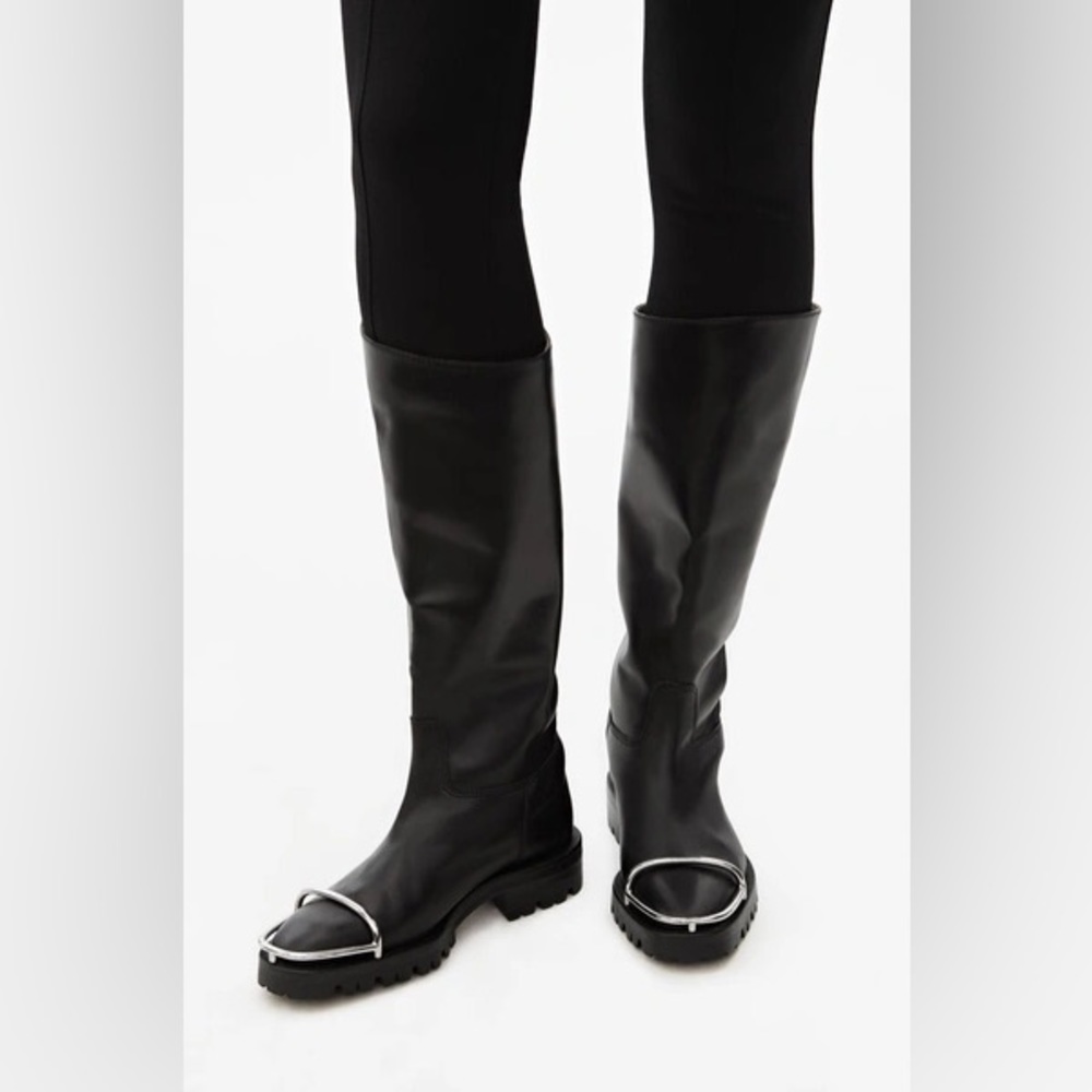 Alexander Wang Bobbie Leather Riding Boots